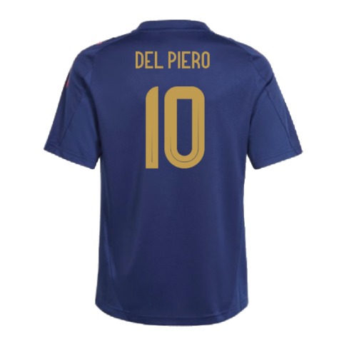 2024-2025 Italy Training Jersey (Navy) - Kids (DEL PIERO 10)