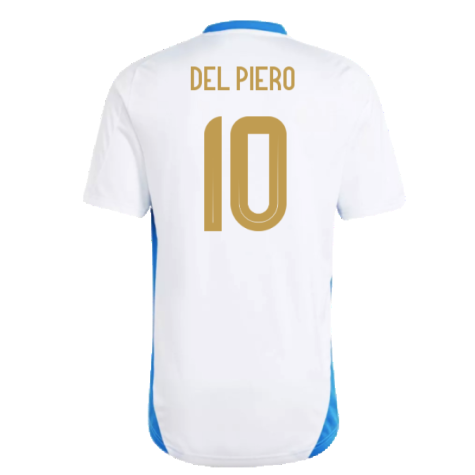 2024-2025 Italy Training Tee (White) (DEL PIERO 10)