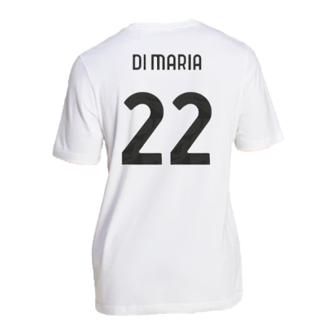 2024-2025 Juventus DNA Graphic Tee (White) (Di Maria 22)