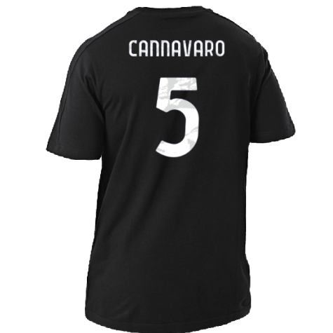 2024-2025 Juventus DNA Tee (Black) (Cannavaro 5)