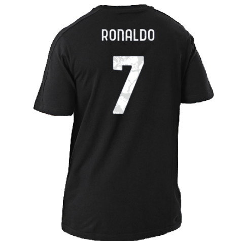 2024-2025 Juventus DNA Tee (Black) (Ronaldo 7)
