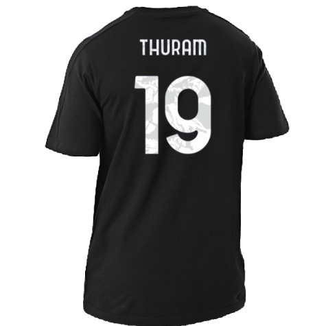 2024-2025 Juventus DNA Tee (Black) (Thuram 19)