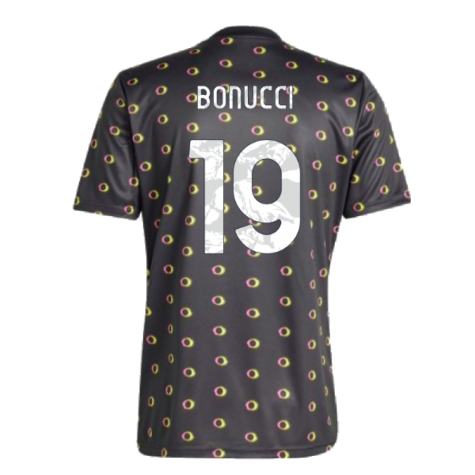 2024-2025 Juventus Pre-Match Shirt (Black) (Bonucci 19)