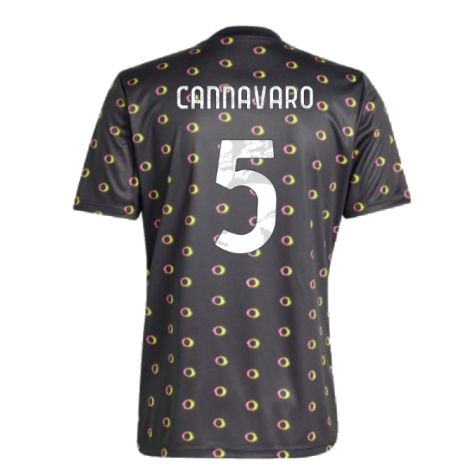 2024-2025 Juventus Pre-Match Shirt (Black) (Cannavaro 5)