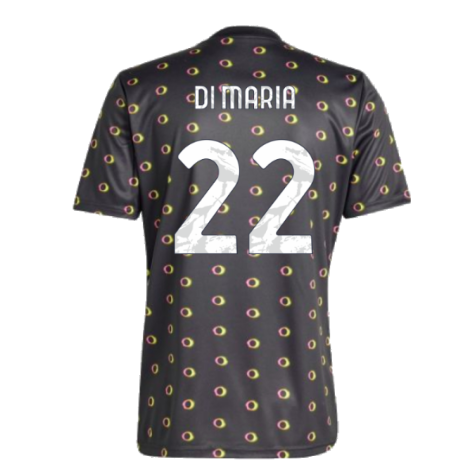 2024-2025 Juventus Pre-Match Shirt (Black) (Di Maria 22)