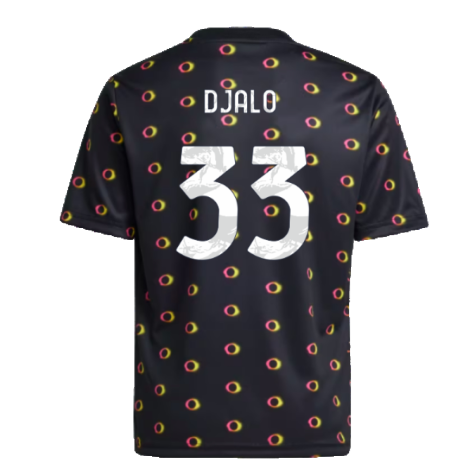 2024-2025 Juventus Pre-Match Shirt (Black) - Kids (Djalo 33)