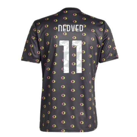 2024-2025 Juventus Pre-Match Shirt (Black) (Nedved 11)