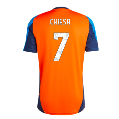 2024-2025 Juventus Training Jersey (Orange) (Chiesa 7)
