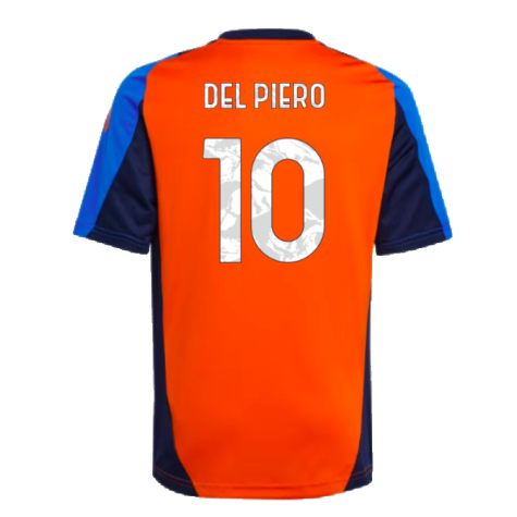 2024-2025 Juventus Training Jersey (Orange) - Kids (Del Piero 10)