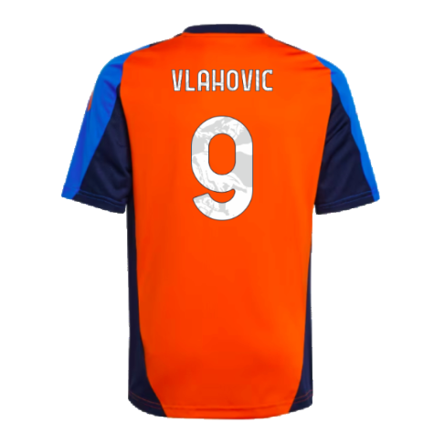 2024-2025 Juventus Training Jersey (Orange) - Kids (Vlahovic 9)