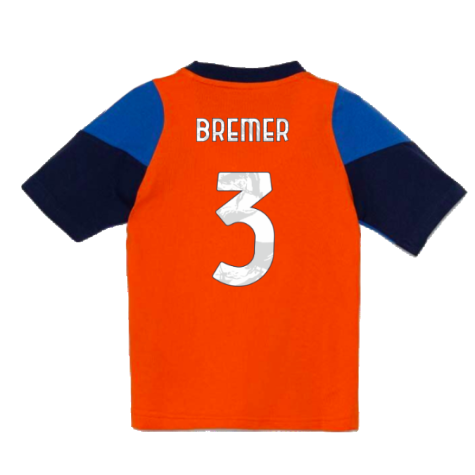 2024-2025 Juventus Training Tee (Orange) - Kids (Bremer 3)