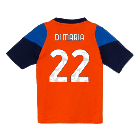 2024-2025 Juventus Training Tee (Orange) - Kids (Di Maria 22)