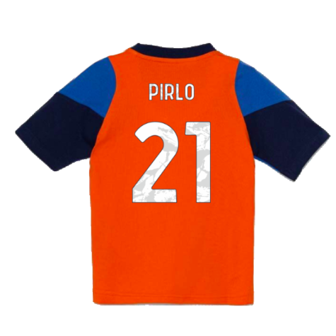 2024-2025 Juventus Training Tee (Orange) - Kids (Pirlo 21)