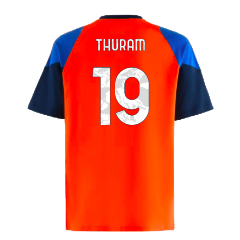 2024-2025 Juventus Training Tee (Orange) (Thuram 19)