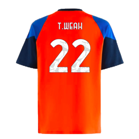 2024-2025 Juventus Training Tee (Orange) (T.Weah 22)