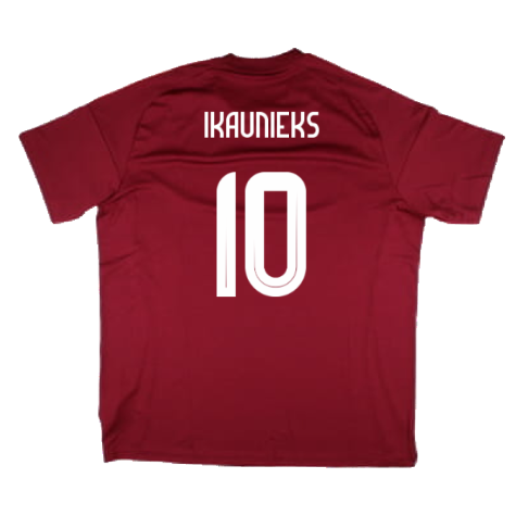 2024-2025 Latvia Home Fan Shirt (Ikaunieks 10)