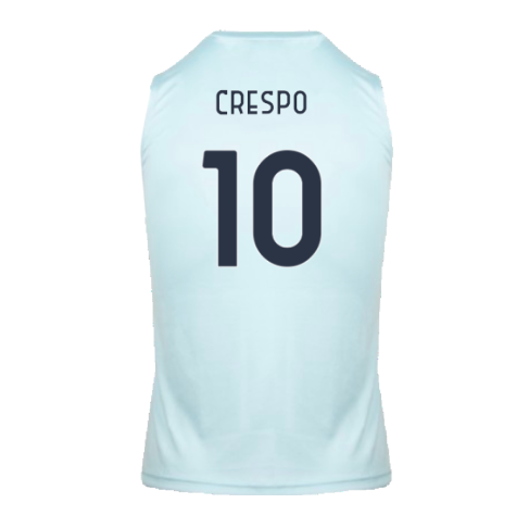 2024-2025 Lazio Graphic Sleeveless Training Shirt (Ice Blue) (Crespo 10)