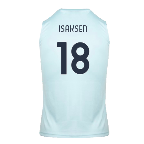 2024-2025 Lazio Graphic Sleeveless Training Shirt (Ice Blue) (Isaksen 18)