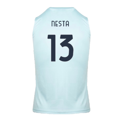 2024-2025 Lazio Graphic Sleeveless Training Shirt (Ice Blue) (Nesta 13)