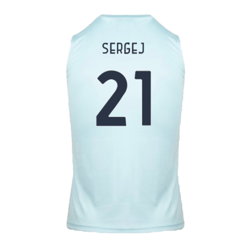 2024-2025 Lazio Graphic Sleeveless Training Shirt (Ice Blue) (Sergej 21)