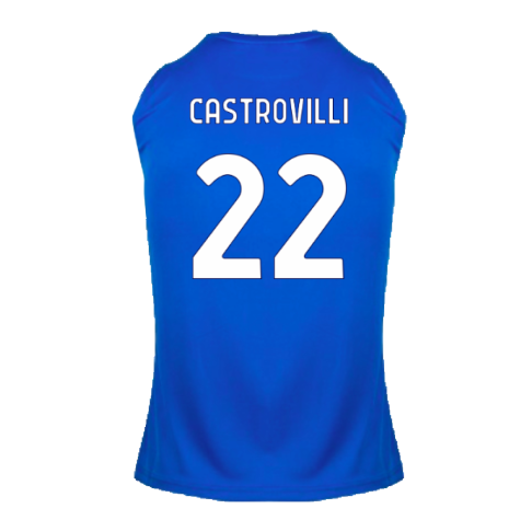 2024-2025 Lazio Graphic Sleeveless Training Shirt (Royal) (Castrovilli 22)