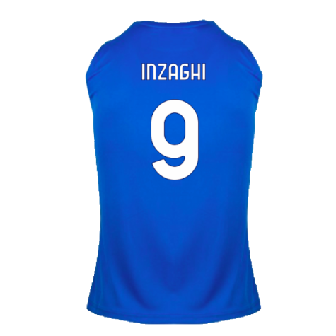 2024-2025 Lazio Graphic Sleeveless Training Shirt (Royal) (Inzaghi 9)