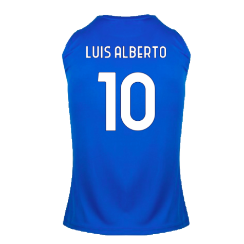 2024-2025 Lazio Graphic Sleeveless Training Shirt (Royal) (Luis Alberto 10)