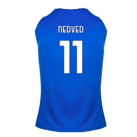 2024-2025 Lazio Graphic Sleeveless Training Shirt (Royal) (Nedved 11)