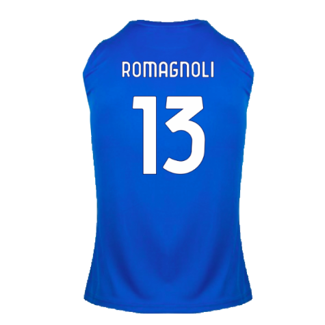 2024-2025 Lazio Graphic Sleeveless Training Shirt (Royal) (Romagnoli 13)