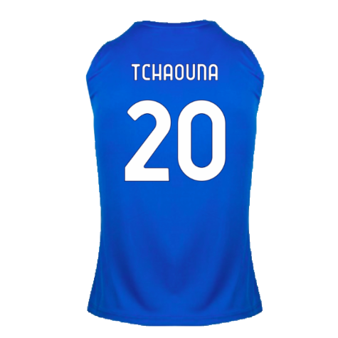 2024-2025 Lazio Graphic Sleeveless Training Shirt (Royal) (Tchaouna 20)