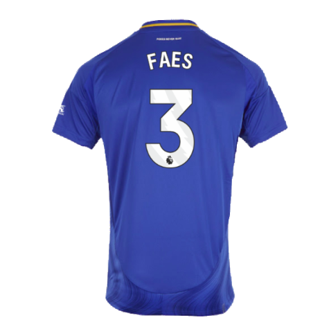 2024-2025 Leicester City Home Shirt (Faes 3)