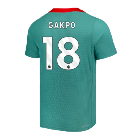 2024-2025 Liverpool Dri-Fit ADV Elite Strike S/S Shirt (Green) (Gakpo 18)