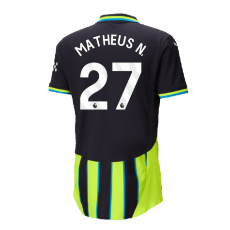 2024-2025 Man City Away Authentic Shirt w/packaging (Matheus N. 27)