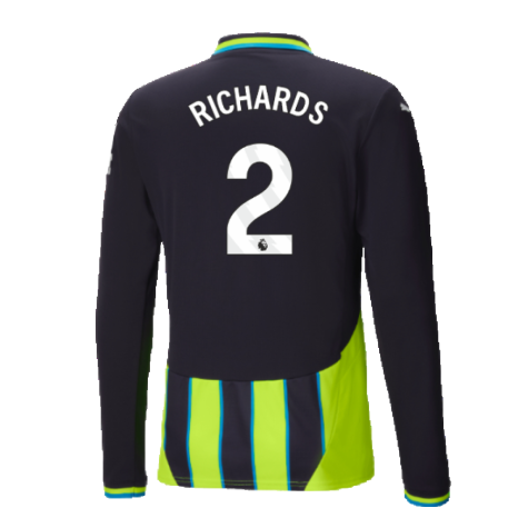 2024-2025 Man City Away Long Sleeve Authentic Shirt (Richards 2)