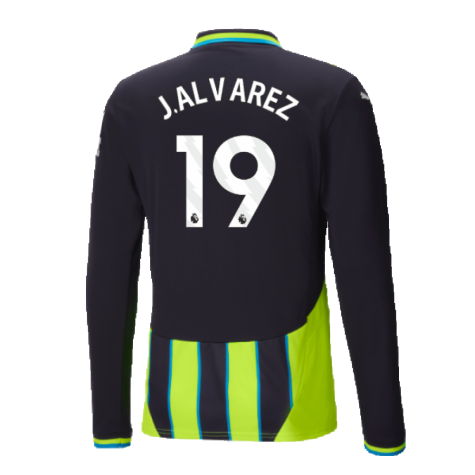 2024-2025 Man City Away Long Sleeve Shirt (J.Alvarez 19)