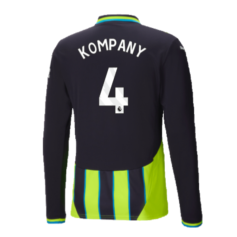 2024-2025 Man City Away Long Sleeve Shirt (Kompany 4)