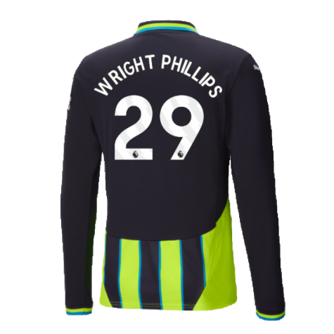 2024-2025 Man City Away Long Sleeve Shirt (Wright Phillips 29)