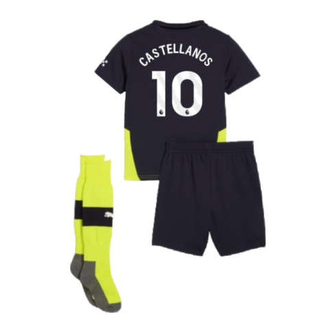 2024-2025 Man City Away Mini Kit (Castellanos 10)