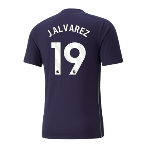 2024-2025 Man City Casuals Tee (Navy) (J.Alvarez 19)