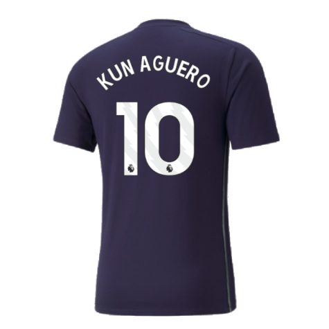 2024-2025 Man City Casuals Tee (Navy) (Kun Aguero 10)