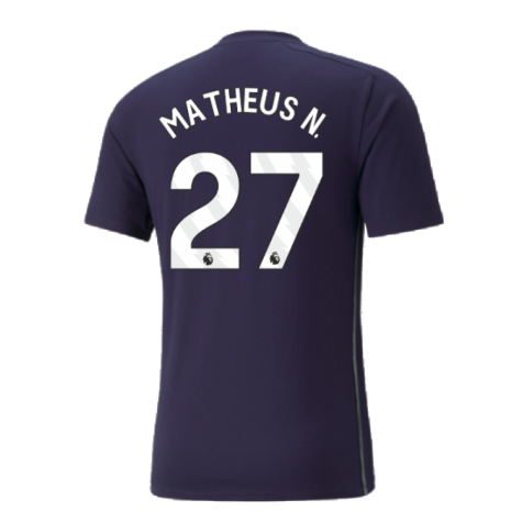 2024-2025 Man City Casuals Tee (Navy) (Matheus N. 27)