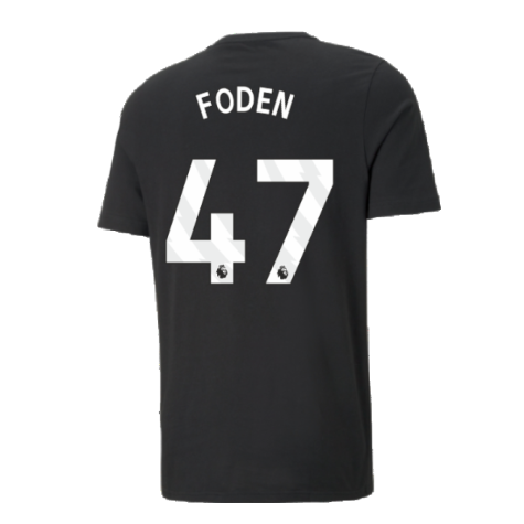 2024-2025 Man City ESS Tee (Black) (Foden 47)