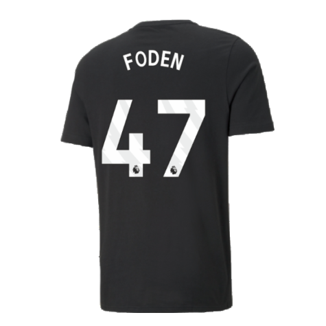 2024-2025 Man City ESS Tee (Black) (Foden 47)