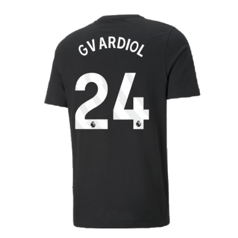 2024-2025 Man City ESS Tee (Black) (Gvardiol 24)