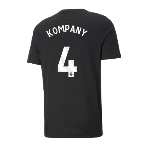 2024-2025 Man City ESS Tee (Black) - Kids (Kompany 4)