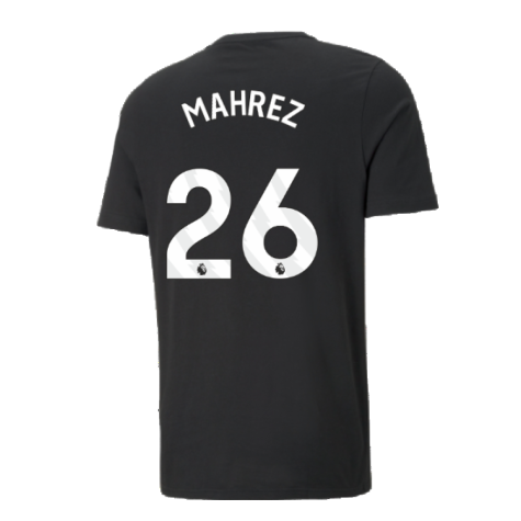 2024-2025 Man City ESS Tee (Black) - Kids (Mahrez 26)