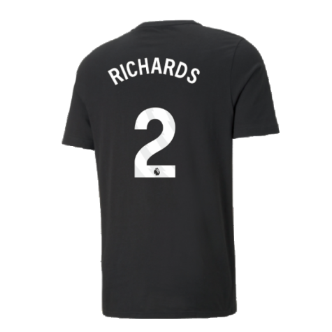 2024-2025 Man City ESS Tee (Black) - Kids (Richards 2)