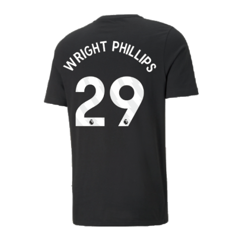 2024-2025 Man City ESS Tee (Black) - Kids (Wright Phillips 29)