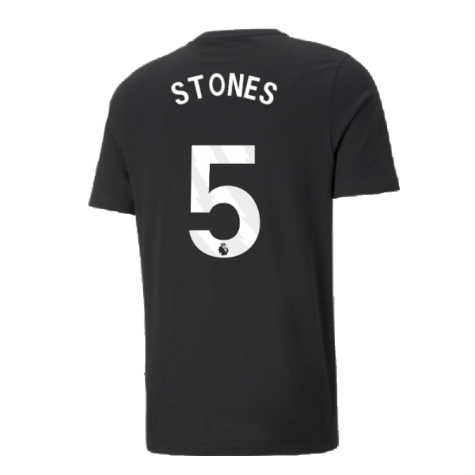 2024-2025 Man City ESS Tee (Black) (Stones 5)