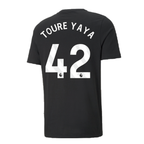 2024-2025 Man City ESS Tee (Black) (Toure Yaya 42)